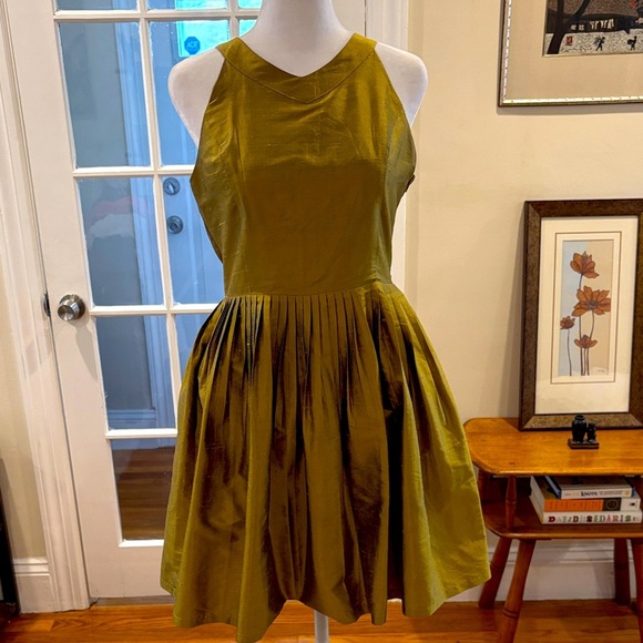 Anthropologie Dresses & Skirts - Anthropologie Harlyn Sleeveless Pleated Silk Fit-and-Flare Dress. Size XS.